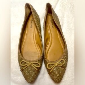 Zigisoho Gold Pointy toe flats